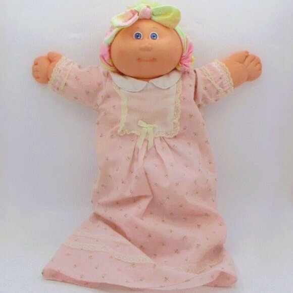 CPK 1985 Preemie HM1 Lemon Tuft Blue Eyes CPK Gown 14" - Picture 1 of 5
